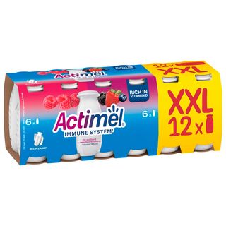 Iaurt de baut, cu Bifidus, zmeura si fructe de padure 12x100g Actimel