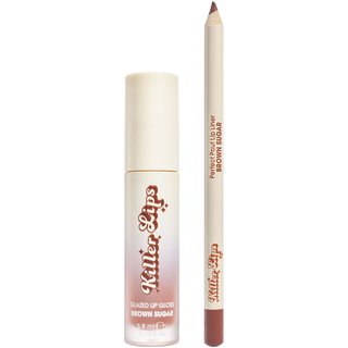 Set pentru ingrijirea buzelor Killer Lips Brown Sugar: creion + gloss, 3.8 ml