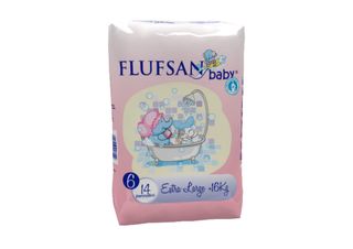 FLUFSAN BABY baby pelene 6 extra large +16kg 14 KOM | 8015013246149