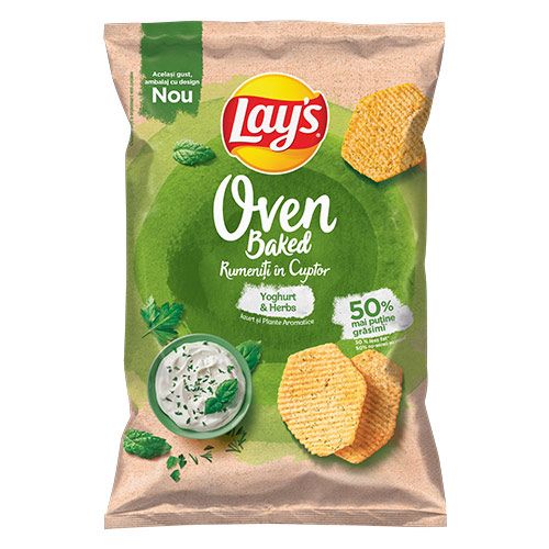 Lays печен чипс, йогурт и билки