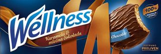 KEKS BAMBI WELLNESS SA KARAMELOM PRELIVEN MLEČNOM ČOKOLADOM 185G