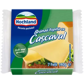Hochland, Branza topita cu cascaval, felii 140g (ID 21518)