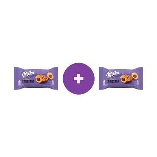 2X Milka Croasant cu crema cu ciocolata 50g