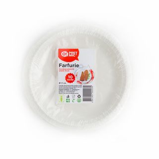 O! PRET MIC Farfurie biodegradabila plata mica 17cm 10buc