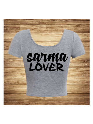 SARMA LOVER Siva ženska majica crop top