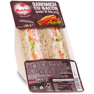 Sandwich cu bacon, salata si rosii Auchan, 195 g