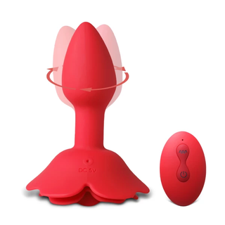 Vibrator anal Rotating Vibe Flower Base Red LUX29814