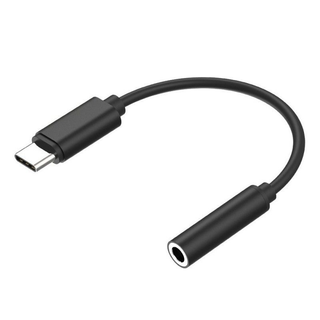 ADAPTOR AUDIO CELLARA TYPE C - JACK 3.5MM 10CM - NEGRU,CL72166