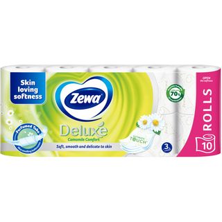 Hartie igienica Zewa Deluxe Camomile Comfort 10 role, 3 straturi