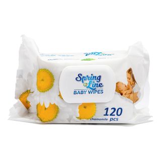 Spring Line Baby Aloe vera/Lavander/Chamomille Servetele umede cu capac 120 buc
