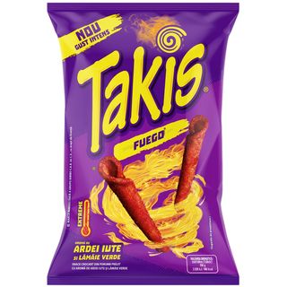 TAKIS, Snacks Fuego cu aroma de ardei iute si lamaie verde 90g (ID 66051)