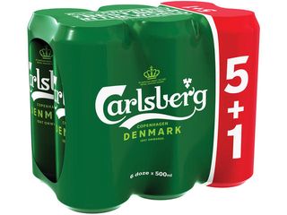 Carlsberg Bere Pachet Doza 0.5L 5+1