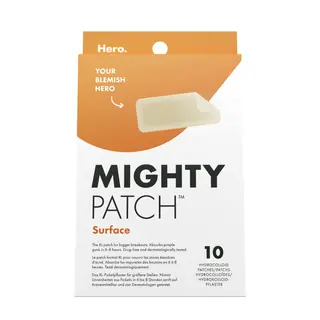 Hero Mighty Patch Surface Plasturi Hidrocoloidali Cu Acoperire Extinsa Pentru Cosurile De Pe Fata Si Corp 10 Buc