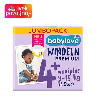1580780 babylove pelene vel.4+ 9-15kg 76kom