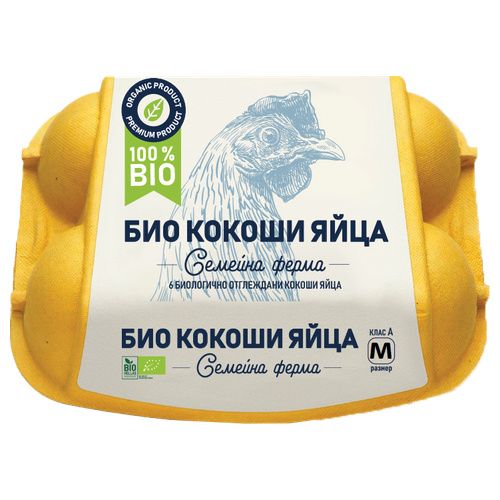 Яйца Био Размер М  Кутия Семейна Ферма