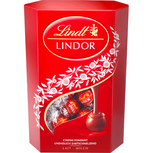 Lindt Бонбони Lindor млечен шоколад 200 ГР