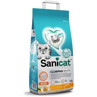 SANICAT Clumping Nisip pentru pisici, cu aromă de Vanilie şi Mandarină 10L/8,3kg (COD PSANCLWD010L31)
