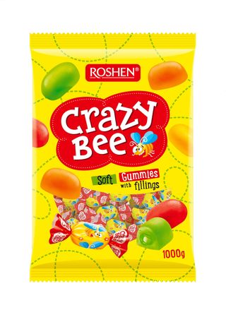 Bomboane gumate cu aroma de fructe Roshen Crazy Bee, 1 kg