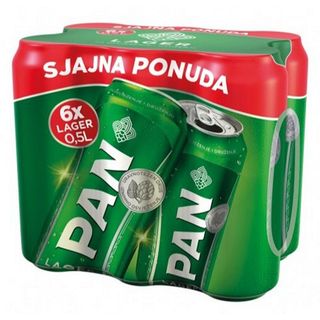Pivo Pan Lager 6*0,5  L