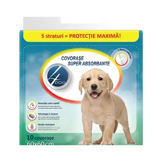 4Dog Covorase Catei 60X60 10 Buc