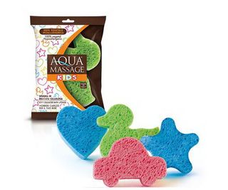 AQUA MASSAGE Burete pentru baie pentru copii din celuloza Kids Balocchi 