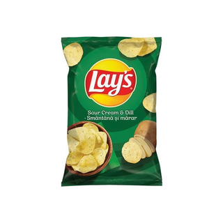 LAY'S Chips smantana si verdeata 125g