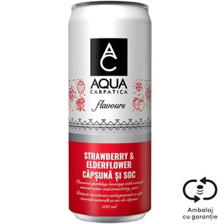 Aqua Carpatica, Bautura racoritoare carbogazoasa cu suc de capsune 0.33L (ID 57484)