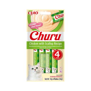 Churu Recompense Pisici Pui Si Scoici56G