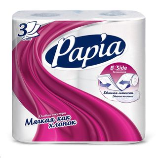 PAPIA Hârtie igienică 3str 4role
