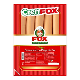 Crenvursti cu piept de pui Fox, 470 g