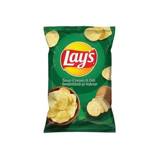 LAY'S Chips smantana si verdeata 125g
