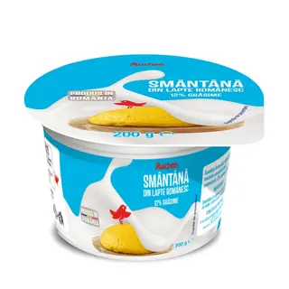 Smantana Auchan, 12% grasime, 200 g