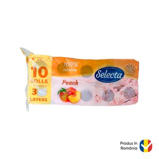 Selecta Hartie Igienica Piersica 3 Str 10 Role