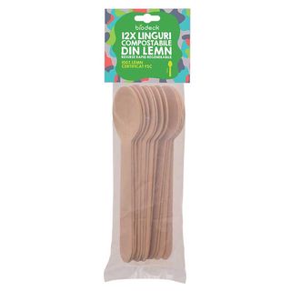 Set linguri lemn 12 buc 
