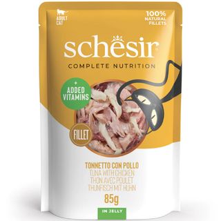 Hrana umeda pentru pisici Schesir Ton&Pui Jelly 85g