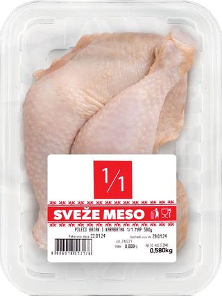 SVEŽE MESO PILEĆI BATAK I KARABATAK GRANIČAR MAP 580G