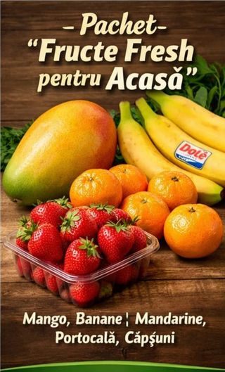 Pachet „Fructe Fresh pentru Acasă”
Mix de fructe dulci și aromate