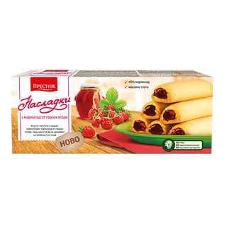 Насладки бисквити с пълнеж горска ягода 155г 155g \ 00048663