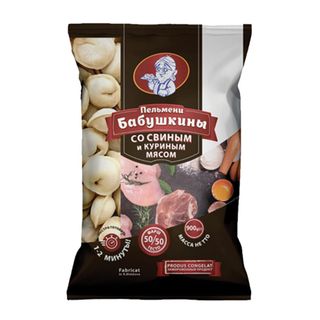 БАБУШКИНЫ Pelmeni cu carne de porc/gaina 900g