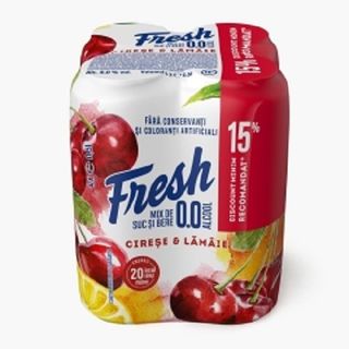 Fresh Bere fara alcool, ciresesi lamaie 4x500 ml