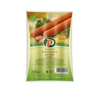 Perutnina hrenovka extra pileca bo pp 200g