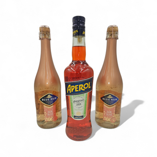 Pachet Spritz: Aperol Si 2 Sticle Vin Spumant Rose Blue Nun Gold Rose 24 K Edition, 2.25L