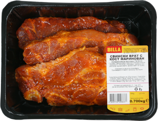 Свински врат с кост маринован нарязан 700 ГР / AB902564