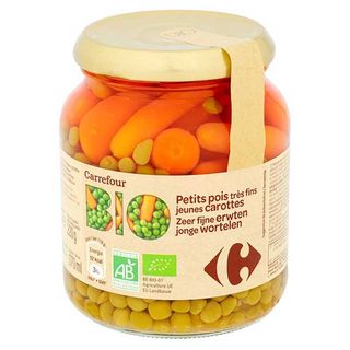 Carrefour Bio – Mazare Fina Si Morcovi Tineri, Ecologici 340G