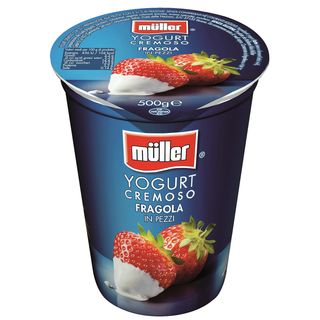 Muller, Iaurt cu bucati de capsuni 500g (ID 94096)