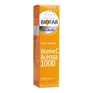 BIOFAR TA VITAMIN C 1000MG ACEROLA ŠUMEĆE TABLETE 15 -17617