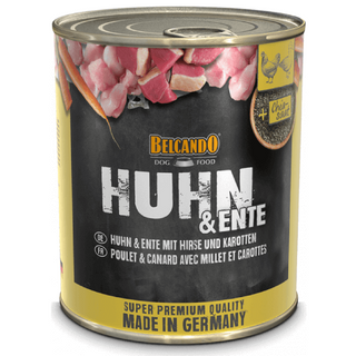 Hrana umeda pentru caini Belcando Pui rata si mei 800g