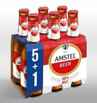 Bere Amstel sticla 6x0.33L (5+1)
