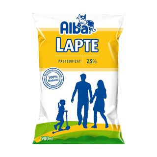 ALBA Lapte Pasteurizat 2.5%, PE 900ml