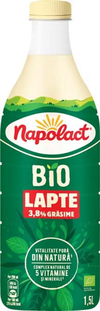 Lapte Eco 3.8% grasime 1.5l Napolact Bio
